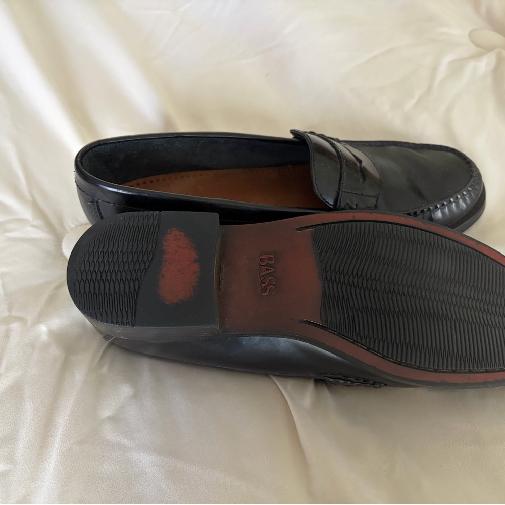 Loafers - Bass Black Leather Penny Loafers for women - Picture 4 of 7